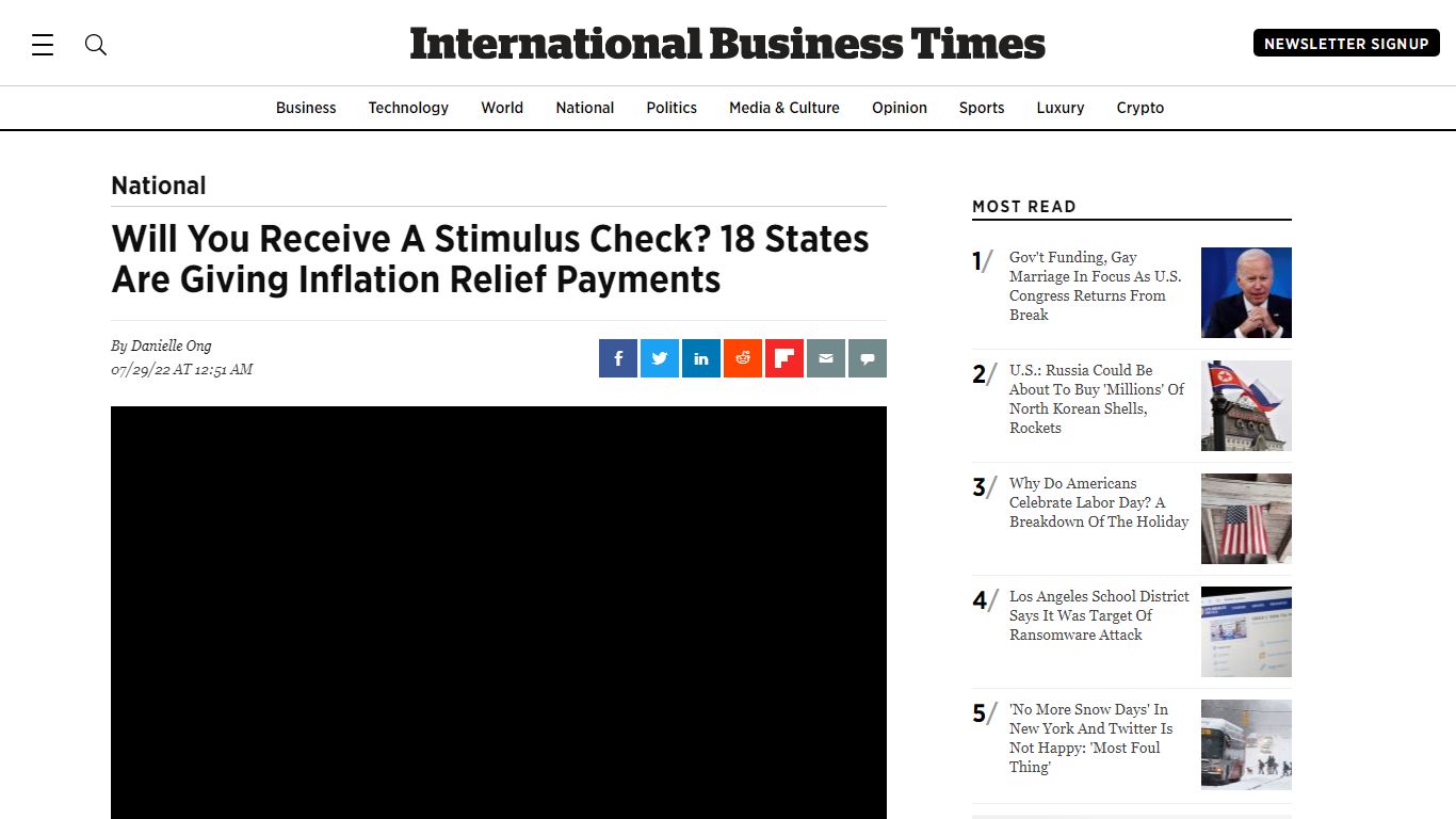 Will You Receive A Stimulus Check? 18 States Are Giving Inflation ...