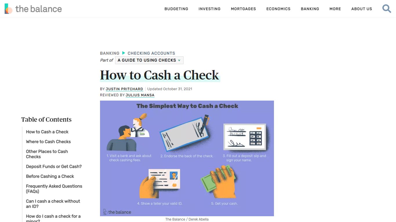 How To Cash a Check: Save Money and Avoid Problems - The Balance